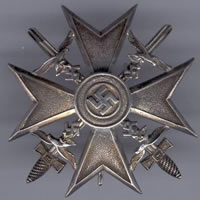 Cruz de Espa&ntilde;a en Plata con Espadas 