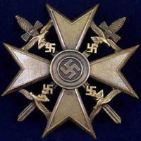 Cruz de Espa&ntilde;a en Bronze con Espadas