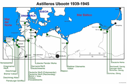 Mapa Principales Astilleros Uboot