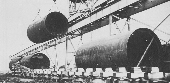 Secciones del casco de presión de un Tipo VII.