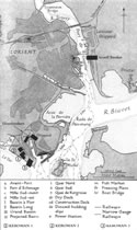 Plano de la base de Lorient.