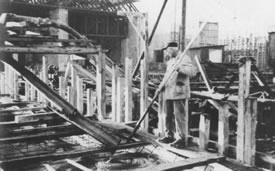 Fase de construcción del Búnker Dora I.