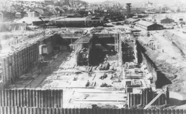 Construcción del búnker Dora I.
